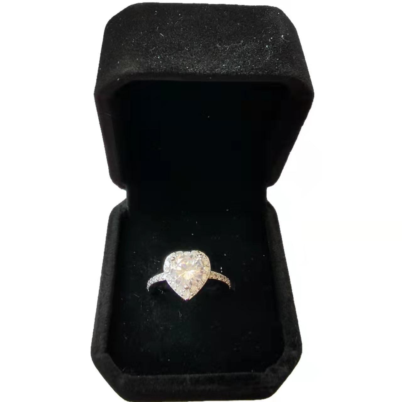 Classic Diamond Ring Jewelry Ladies Classical Wedding Engagement Ring Gift Silver adjustable