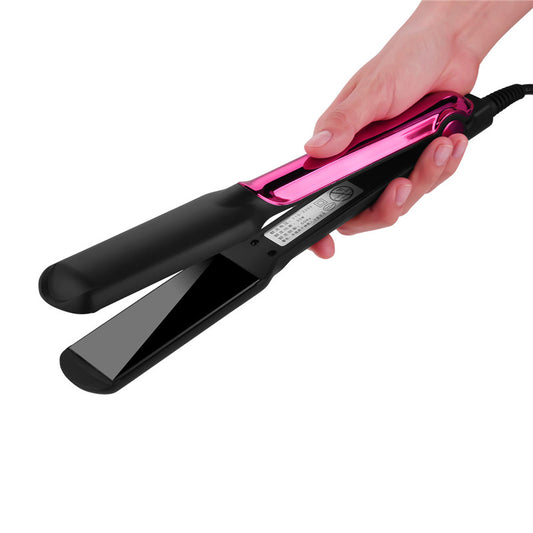 New Arrival Professional 2 In 1 Hair Straightener and Hair Curler with 4 Temperature Settings Wide Plate Hair Flat Iron for Home DIY Use for Both Wet and Dry