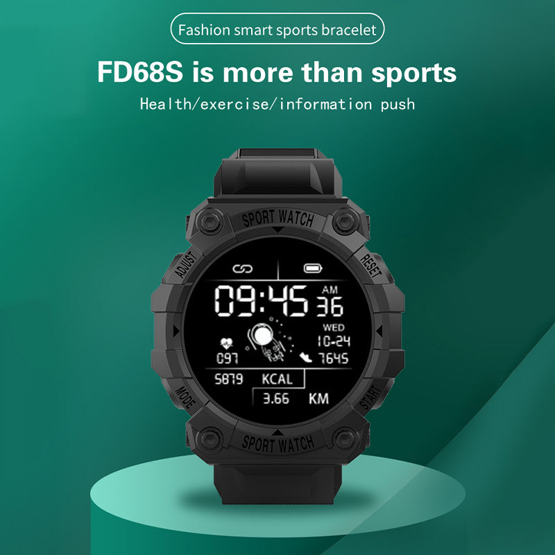 RichRipple FD68S Smart Watch For Men Women Outdoor Sports Waterproof Fitness Tracker Heart Rate Blood Monitor Bluetooth Smart Watch For IOS Android