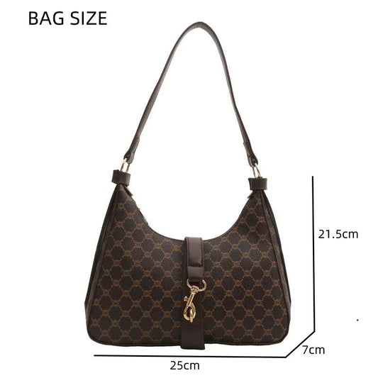 Mateamoda Vintage-Inspired Monogram Hobo Bag underarm Handbag