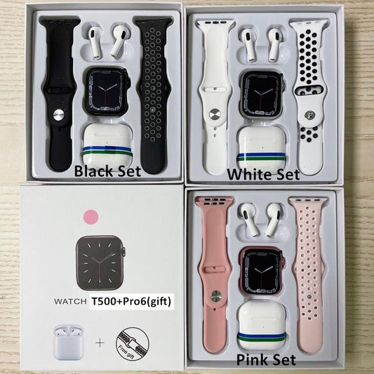 RichRipple T55 Pro Max 2 in 1 Smart Watch&Earphones Men Women Bluetooth Calling Blood Pressure Heart Rate Monitor Sports Fitness Bracelet Smartwatch+Free Gift Bluetooth Earphone