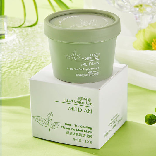 Green Tea Cleansing Mask Purifying Clay Mask Oil Control Remove Blackhead Mud