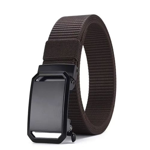 New Arrivals Men's Belt Automatic Metal Buckle Nylon Webbing Outdoor Work Tactical Belt Toothless Automatic Buckle Casual Sports Canvas Belts Military Training Pants Belt For Men High Quality Nylon S