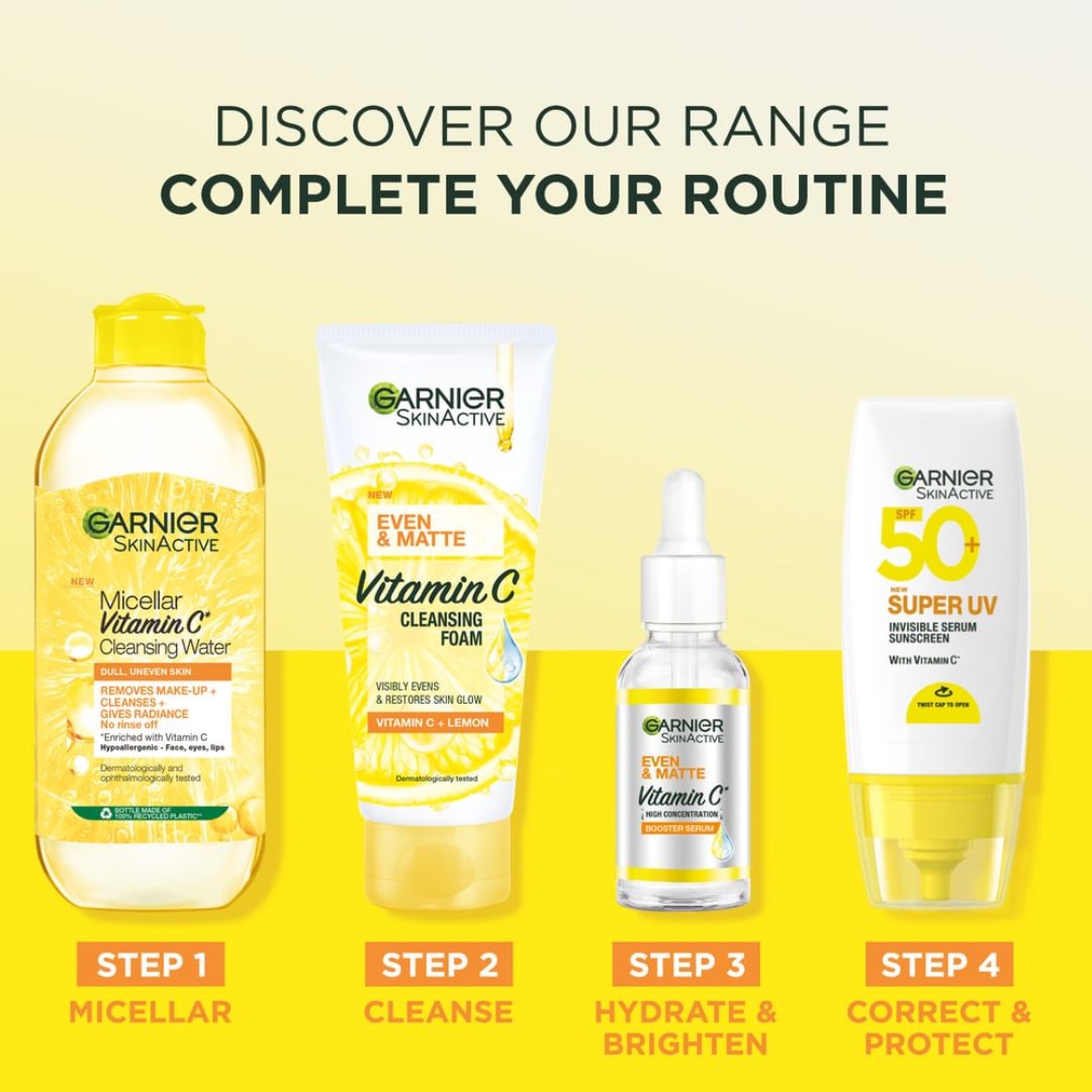 【Discounted】Garnier Super UV Invisible Serum Sunscreen SPF 50 30ML