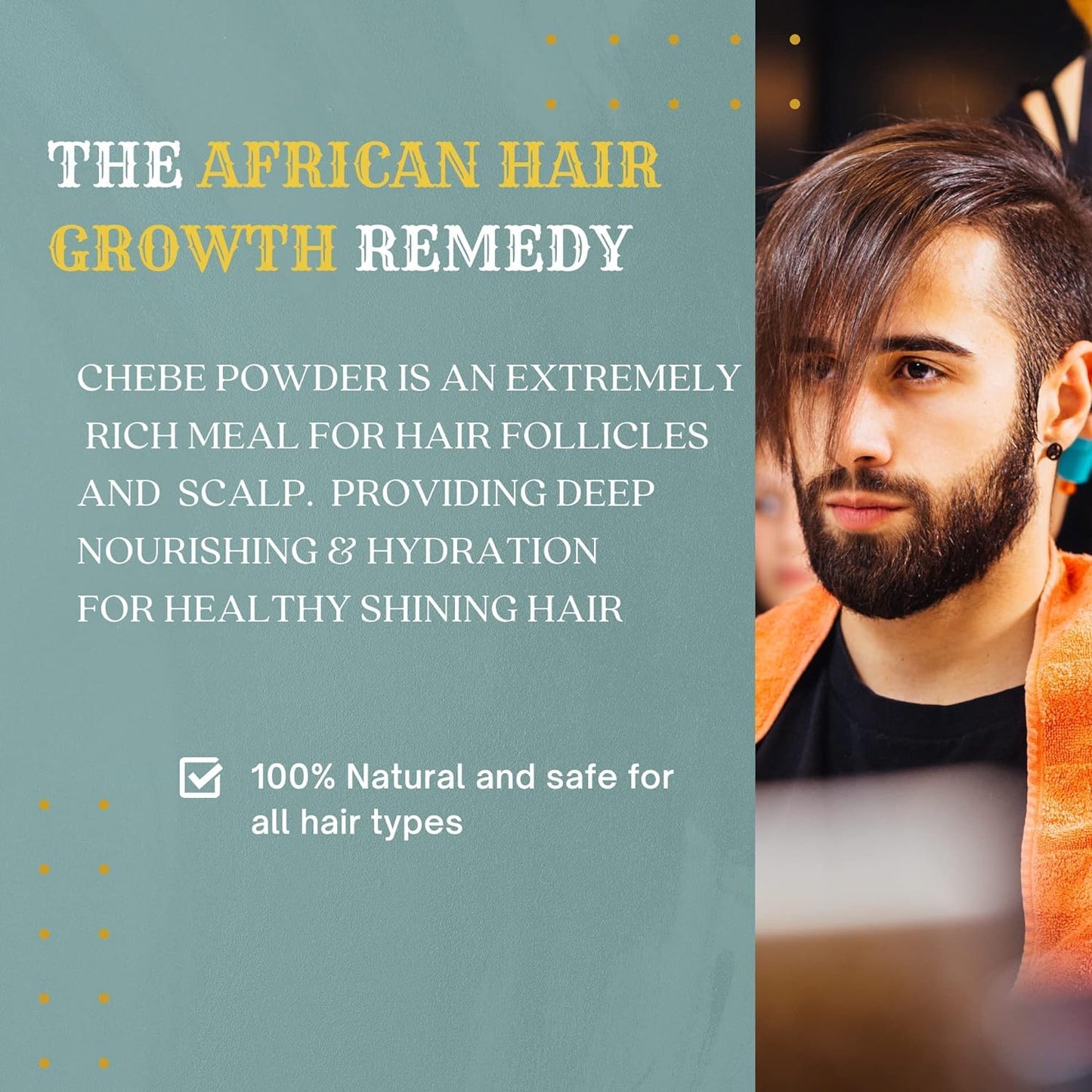 AMALICO Chebe Shampoo for Hair Growth - 100% Natural African Chebe Powder for Hair Growth Anti Dandruff Sulfate Free Shampoo16.9 Ounce Hair Shampoo for Hair Growth Soften