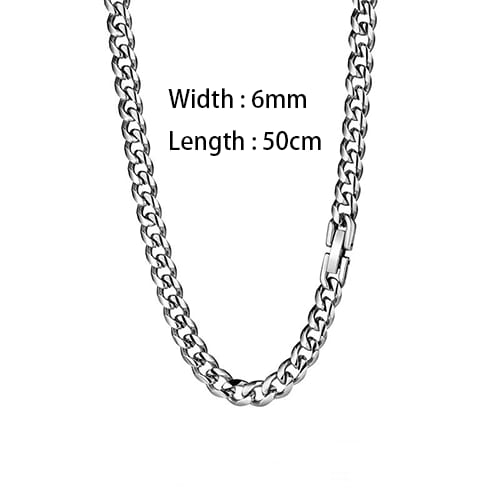 chain necklace jewelry man/men cuban chain link necklace for men/women silver chain couple chain fashion jewelry accessories jewelry gift for men women
