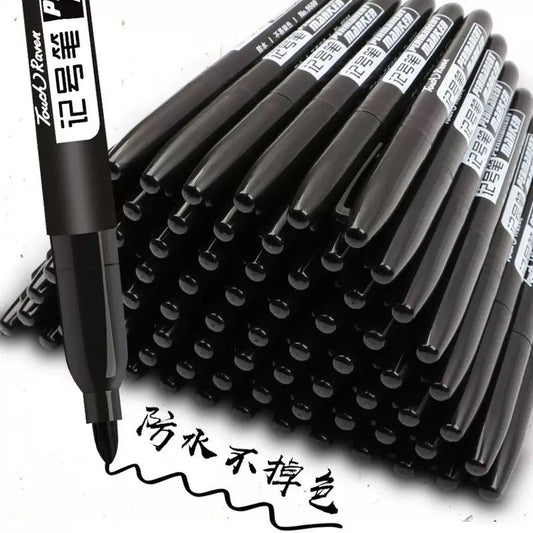 10 pcsPermanent Marker Pen Waterproof Ink Fine Point Black Blue Red Oil Ink 1.5mm Round Toe Fine Color Marker Pens