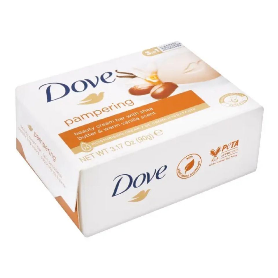 Dove Pampering Beauty Cream Bar With Shea Butter & Warm Vanilla Scent 90g