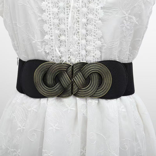 Classic Lady's Belf Women's Elastic Belt Fashion Elastic Wide Waist Seal New Casual Dress Versatile Decoration Trouser Belt Belt Female