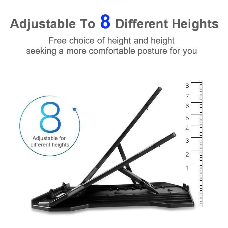 Computer stand laptop base eight level adjustment laptop stand height heat dissipation lifting bracket heat dissipation rotatable pad with turntable