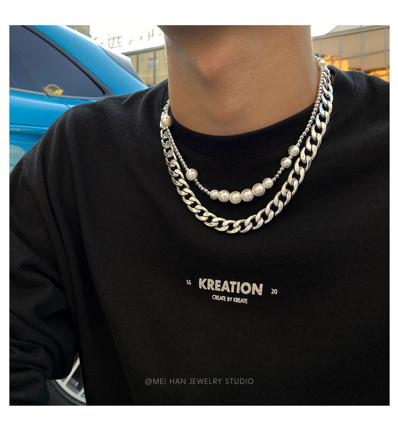 New Arrivals Non-embroidered steel NK chain men's Cuban necklace 304 titanium steel necklace women's hiphop European and American hip hop DIY jewelry accessories Valentine's Day Gifts