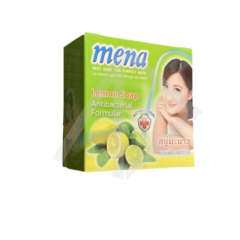 Lemon Soap Mena Antibacterial Brightening Body & Face Bar 150 g – Salicylic Acid & Vitamin C Infused Natural Citrus Cleanser for Fresh, Smooth Skin