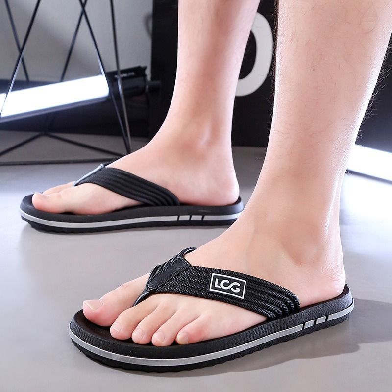 ASSKLO Men's Slippers Sandals Open Shoes Durable Men's Shoes flip Flops Anti Slip Casual Unisex Beach Sandals Non-slip Man Beach Sandals Bathroom shower Slippers Garden Shoes Flat Shoes black