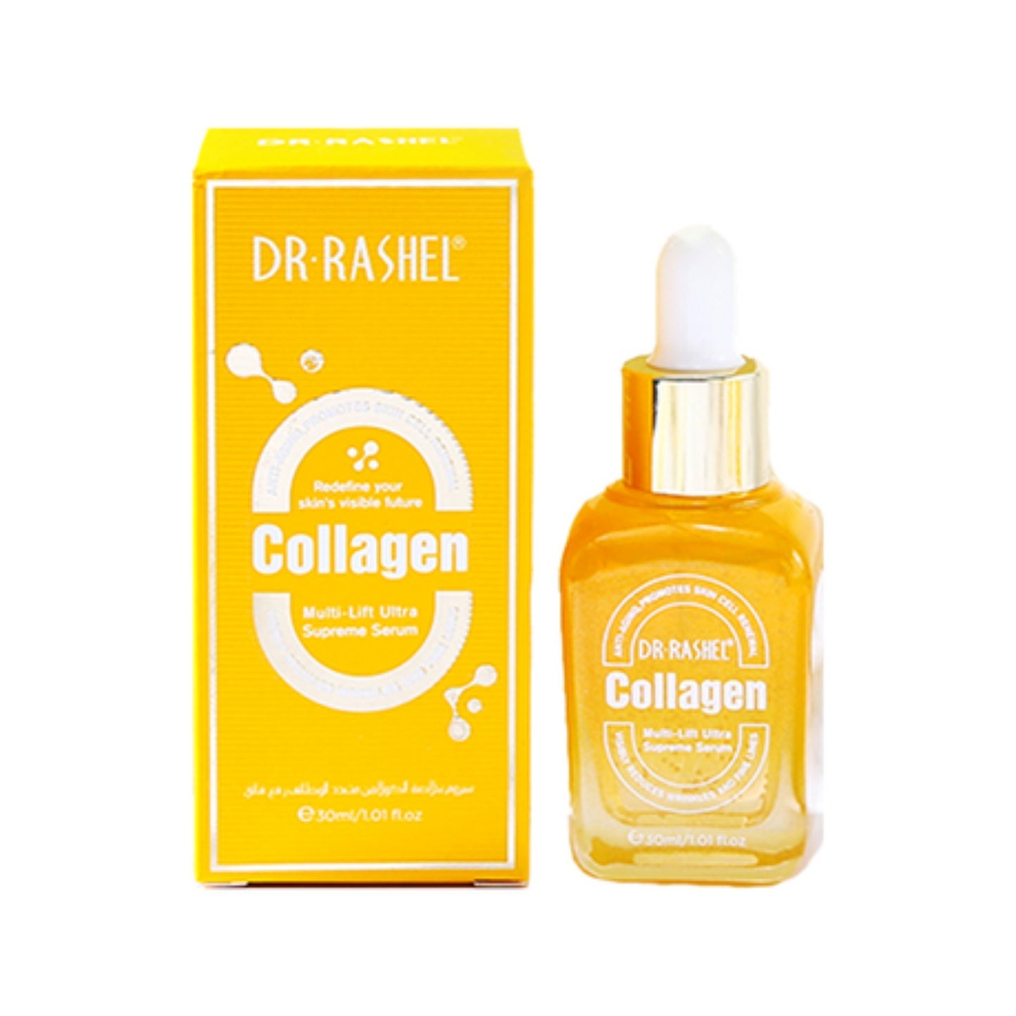 Dr. Rashel Collagen Multi-Lift Ultra Supreme Serum Anti-Aging Promotes Skin Cell Renewal Visibly Reduces Wrinkles and Fine Lines