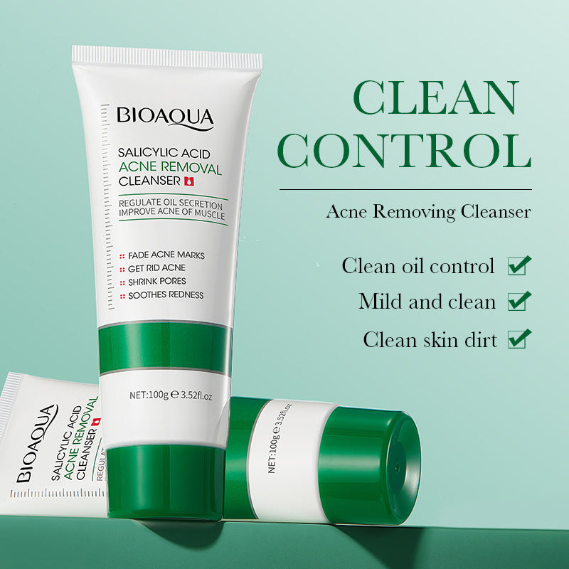 Skin care cleanser Removes Blackheads Deep Cleansing Gentle Pore Control Oil Control Moisturizing Shrinking Pore Cleanser Acne Cleanser Salicylic Acid