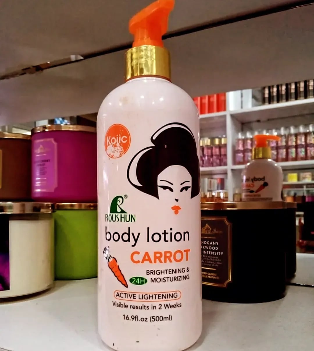 Roushun Kojic Skin Whitening Lotion Whitens Skin Reduce The Appearance of Spots Gives The Skin Natural Glow Moisturizes The Skin Roushun Anti Aging Kojic Whitening Body Lotion 500ml