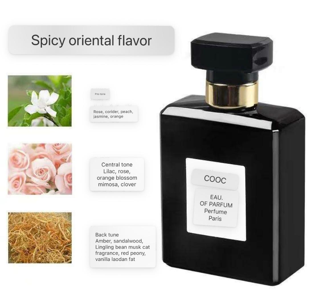š„!!!/COOC/50ML Tender Encounter Perfume Persistent fragrance retention Fresh and sweet Ladys flower and fruit fragrance Women's Perfume Black