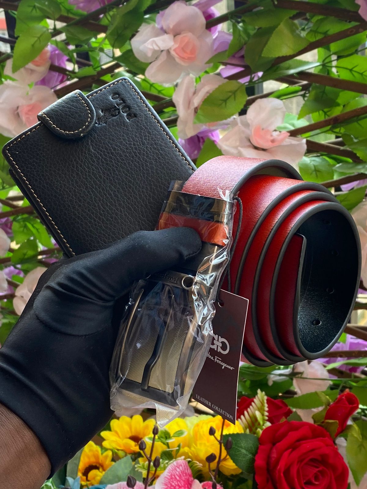 Leather Belt x Wallet Combo