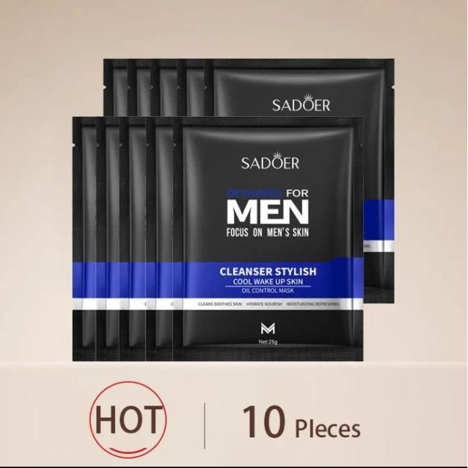 10 PC's Men Rejuvenating Face Masks
