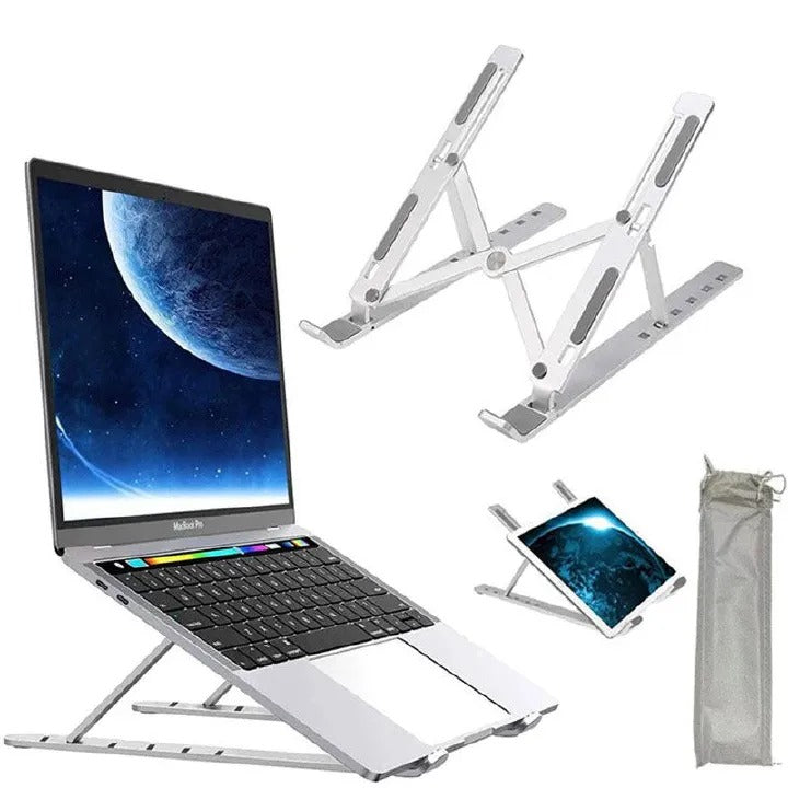 Portable Laptop Stand Aluminium alloy/ABS Foldable Notebook Support Base Holder 6-hole/10-hole height adjustable for Laptop &amp; Tablet Accessories
