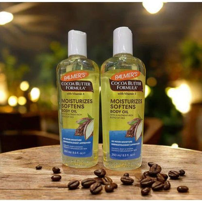PALMER'S 2 In 1 BODY MOISTURIZERS: Cocoa Butter Formula With Vitamin E + Vaseline Intensive Care Cocoa Radiant Body Oil