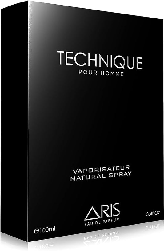 Technique by Aris: Eau de Parfum Spray | EDP Intense Men's Perfumes | Cologne for Men | Fresh Sandalwood Fragrance | Long-lasting Perfume for Men