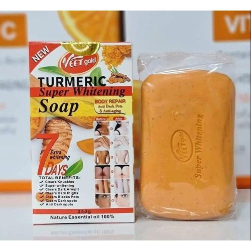VEET GOLD 2 pcs of Tumeric Super Whitening Soap - Anti Dark Spots/ Anti Aging