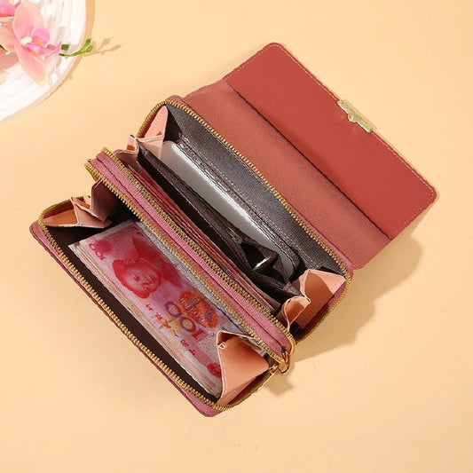 2022 new women's wallet large-capacity multi-function shoulder bag mid-length clutch bag coin purse messenger bag handbags
