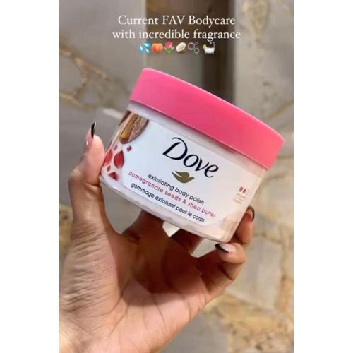 Dove 3 in 1 SHOWER SET: Pomegranate body scrub + Body wash + Beauty cream bar