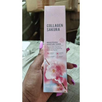 SADOER 3 In 1 SPECIAL PACKAGE: Collagen Sakura Toner + Collagen Sakura Eye Cream + Collagen Sakura Body Lotion + (FREE GIFT 2 Pcs Of Sheet Masks)