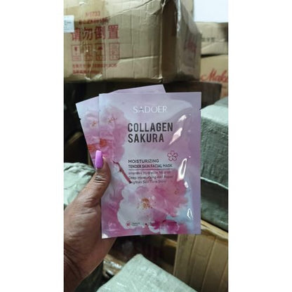 SADOER 3 In 1 SPECIAL PACKAGE: Collagen Sakura Toner + Collagen Sakura Eye Cream + Collagen Sakura Body Lotion + (FREE GIFT 2 Pcs Of Sheet Masks)
