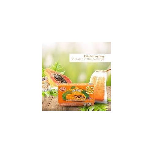 4 in 1 BRIGHTENING SET: Papaya extracts Exfoliating body wash + Papaya Body Lotion + Asante Papaya & Honey Soap + (FREE Pair of exfoliating gloves)