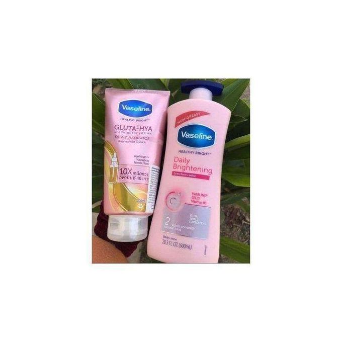 Daily Brightening Even Tone Lotion + Gluta-Hya Dewy Radiance Serum Burst Lotion