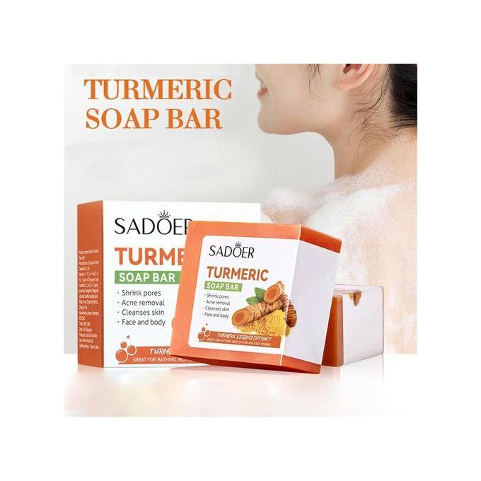 1pc , Hydrating Tumeric Soap -Clears Acne,Shrink Pores,Cleanse Skin