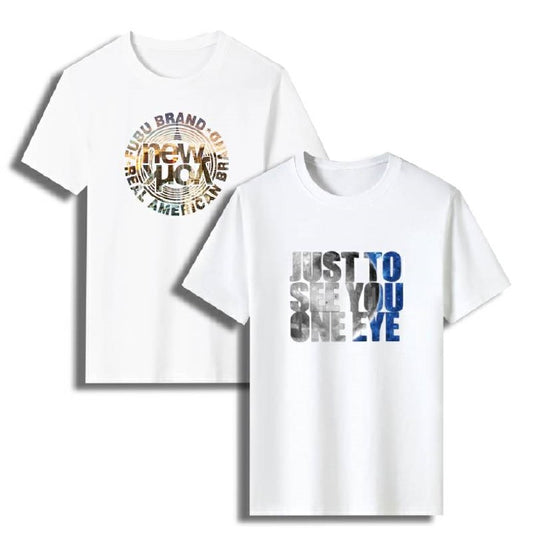 2 PCS Men T-shirts tshirts Men Tops Tees Men Clothes
