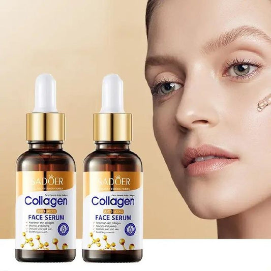 2 Pcs Collagen Face Serum Moisturize, Brighten, And Hydrate Your Skin Collagen Serum,Deep Repair Anti-aging, Anti-Wrinkles Face Serum, Fades Dark...