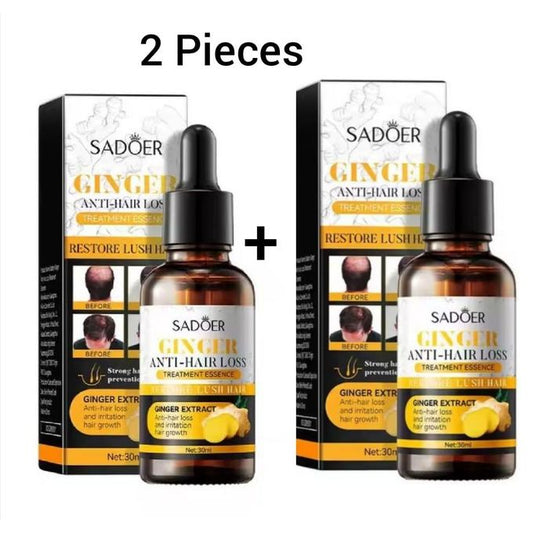 2 Pieces Anti Hair Loss Treatment Essence, Hair Growth Ginger Extract Beard Growth,Hair Growth, Anti Dandruffs Hair Moisturizing Hair Care Serum,...