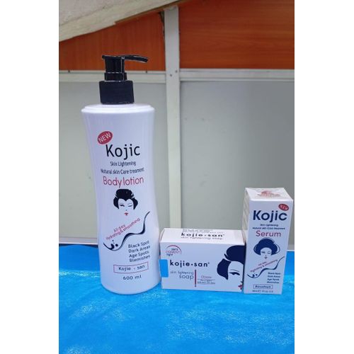 3 in 1 GLOWING PACKAGE: Skin Brightening Body Lotion + Soap + Serum