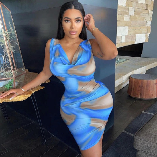 Women Dresses Clothes Slip Dress Dresses V-Neck Dress Slim Fit Dress