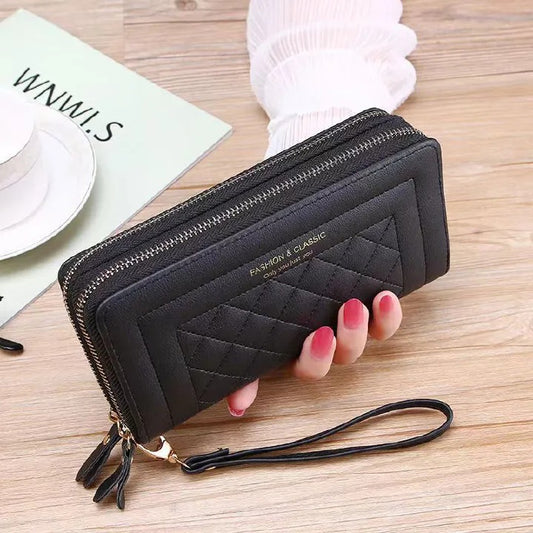 New Arrival Wallet Women's New Long Ladies Hand Casual Mobile Phone Bag Double Zipper Wallet Large Capacity Card Holder