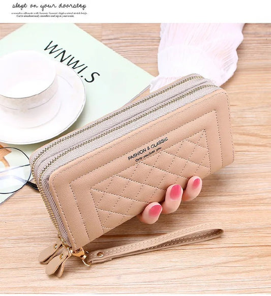 New Arrival Wallet Women's New Long Ladies Hand Casual Mobile Phone Bag Double Zipper Wallet Large Capacity Card Holder