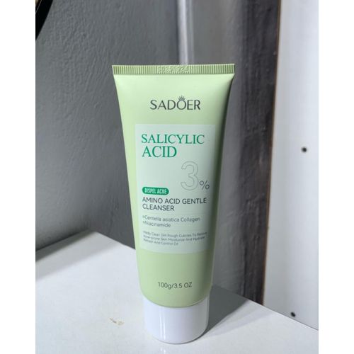 SADOER 4 in 1 SALICYLIC ACID ACNE SET: Face cleanser + Face toner + Face serum + Face cream