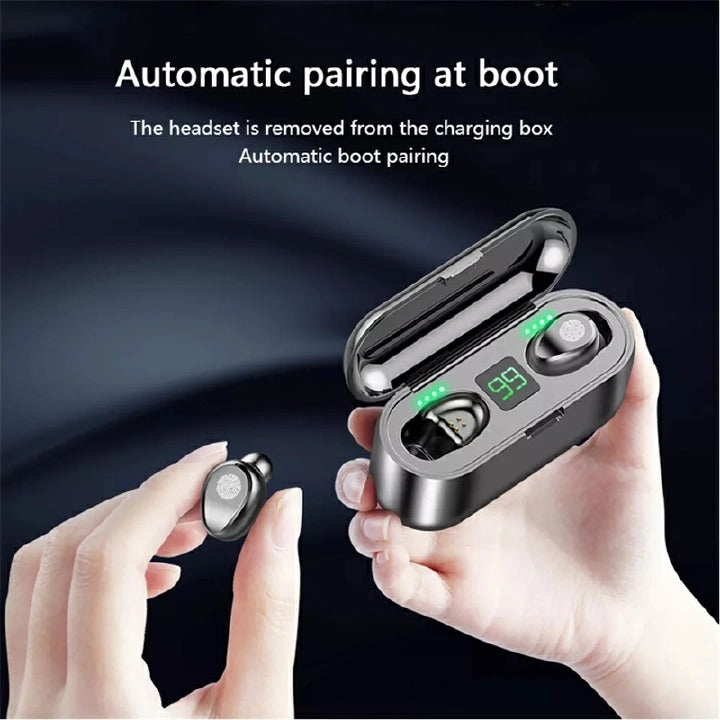 V5.3 Chip Earphones Bluetooth Headsets Wireless Earphones F9 Tws In-ear Noise Cancelling Gaming Earphone Headset With Microphone