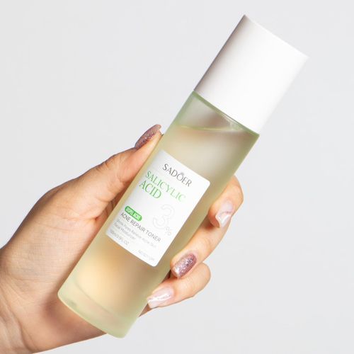 SADOER 4 in 1 SALICYLIC ACID ACNE SET: Face cleanser + Face toner + Face serum + Face cream