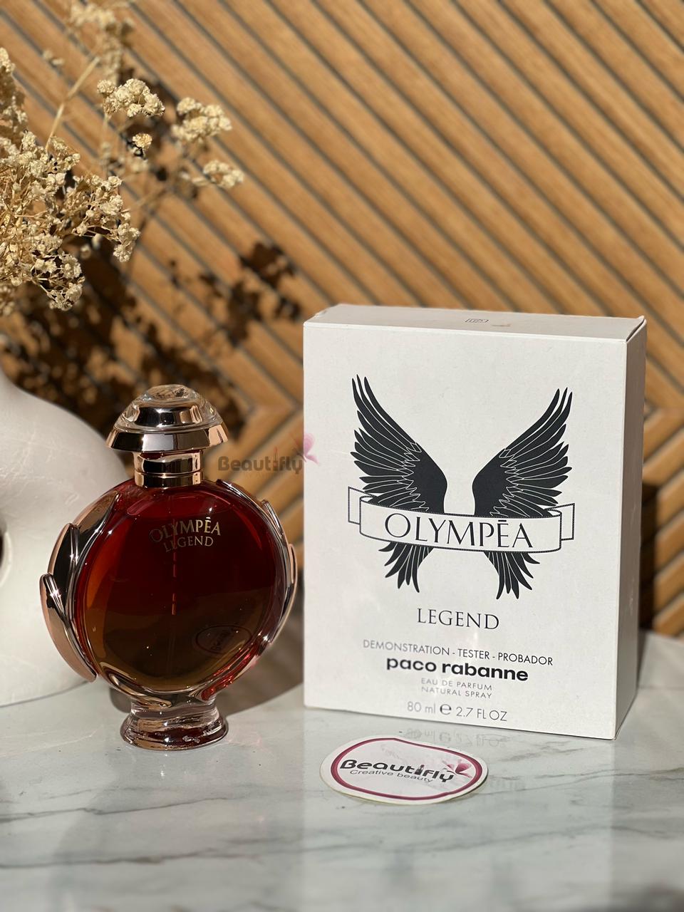 Paco Rabanne Olympea Legend â€“ 80ml EDP Tester for Women Plus free 5 travel spray and Deodorant