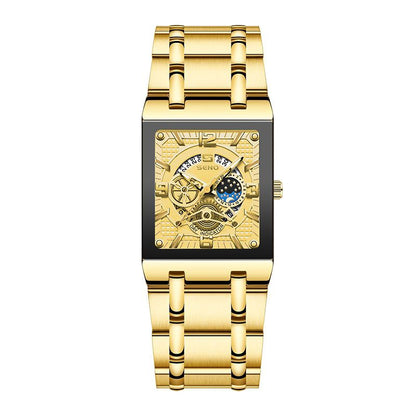 Luxury Business Stainless Steel Quartz Watch for Man Fashion Men's Calendar Square Sports Casual Wristwatch Female Girl Watches