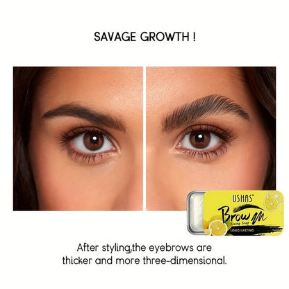Ushas Eyebrow Soap, Strawberry / Lemon / Aloe Vera Flavors Feather Brows Wild Brow Styling Makeup Styling Wax solid gel Long Lasting soap