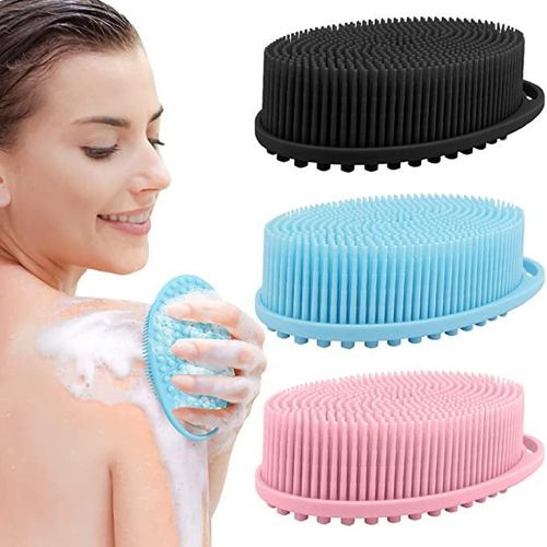 Silicon 3 PCs Of Silicone Exfoliating, Scrubbing & Massaging Body Bath Brush