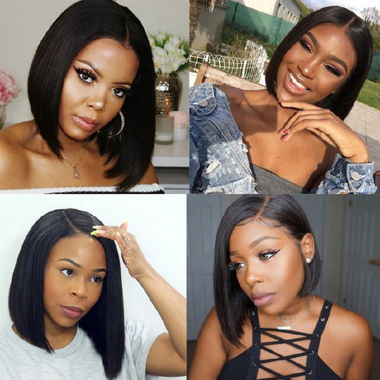 New wig women's middle point short straight send girlfriend gift all-match charm beautiful spot new Gifts to your girlfriend