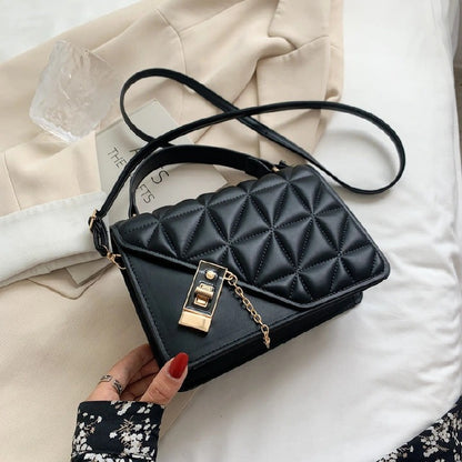 New shoulder bag messenger bag handbag simple chain small bag fashion leisure diamond lattice women's bag small square bag gift for girlfriend